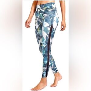 Athleta Chaturanga Tropical Print Leggings